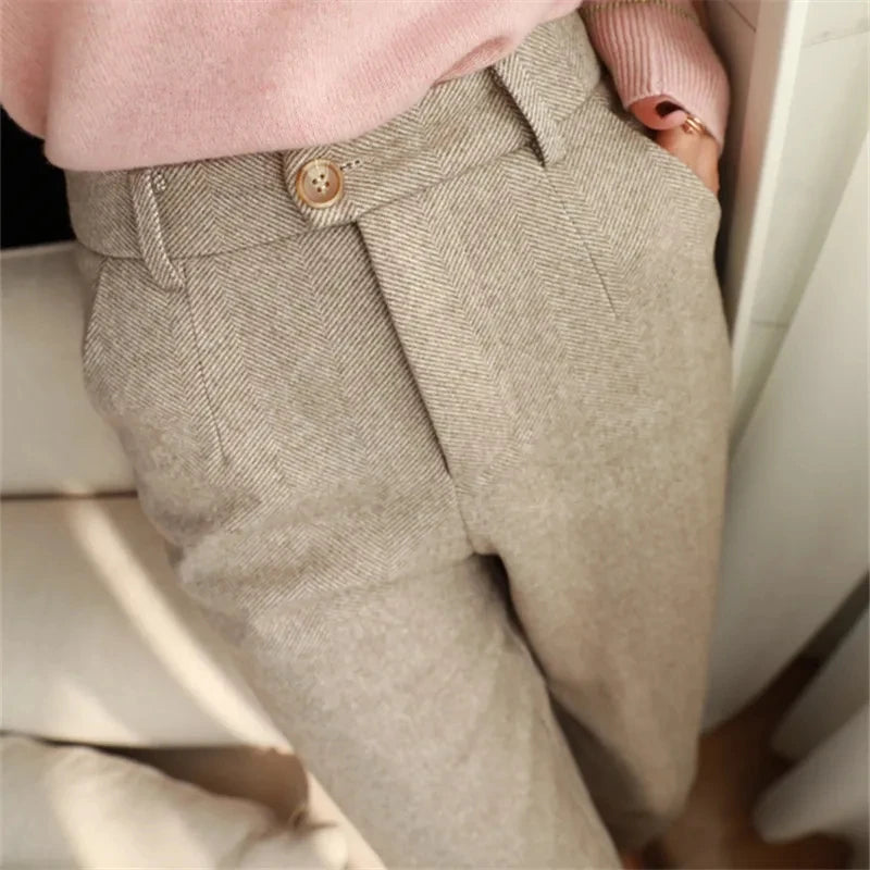 Tweed-Effect Trousers