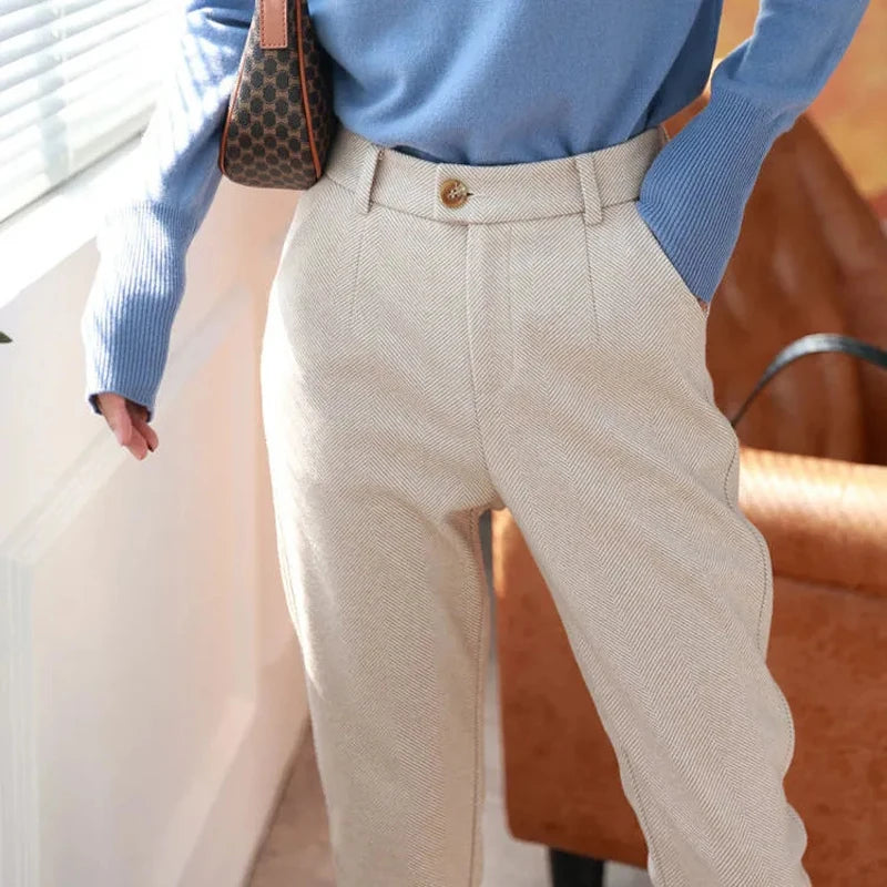 Tweed-Effect Trousers