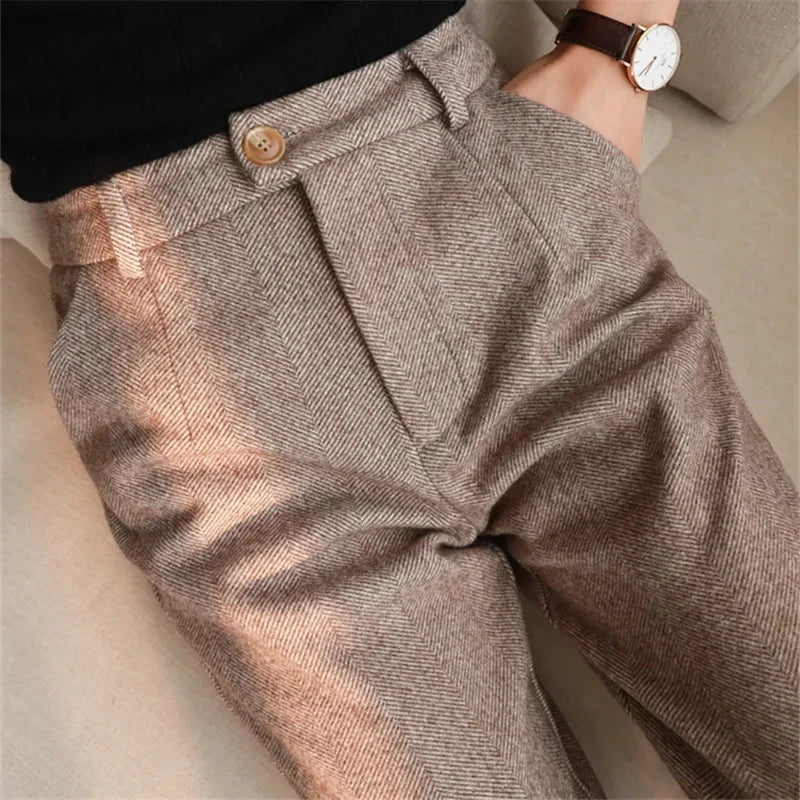 Tweed-Effect Trousers