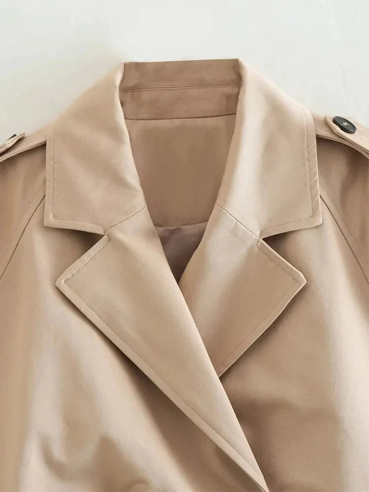 Belted Cropped Trench