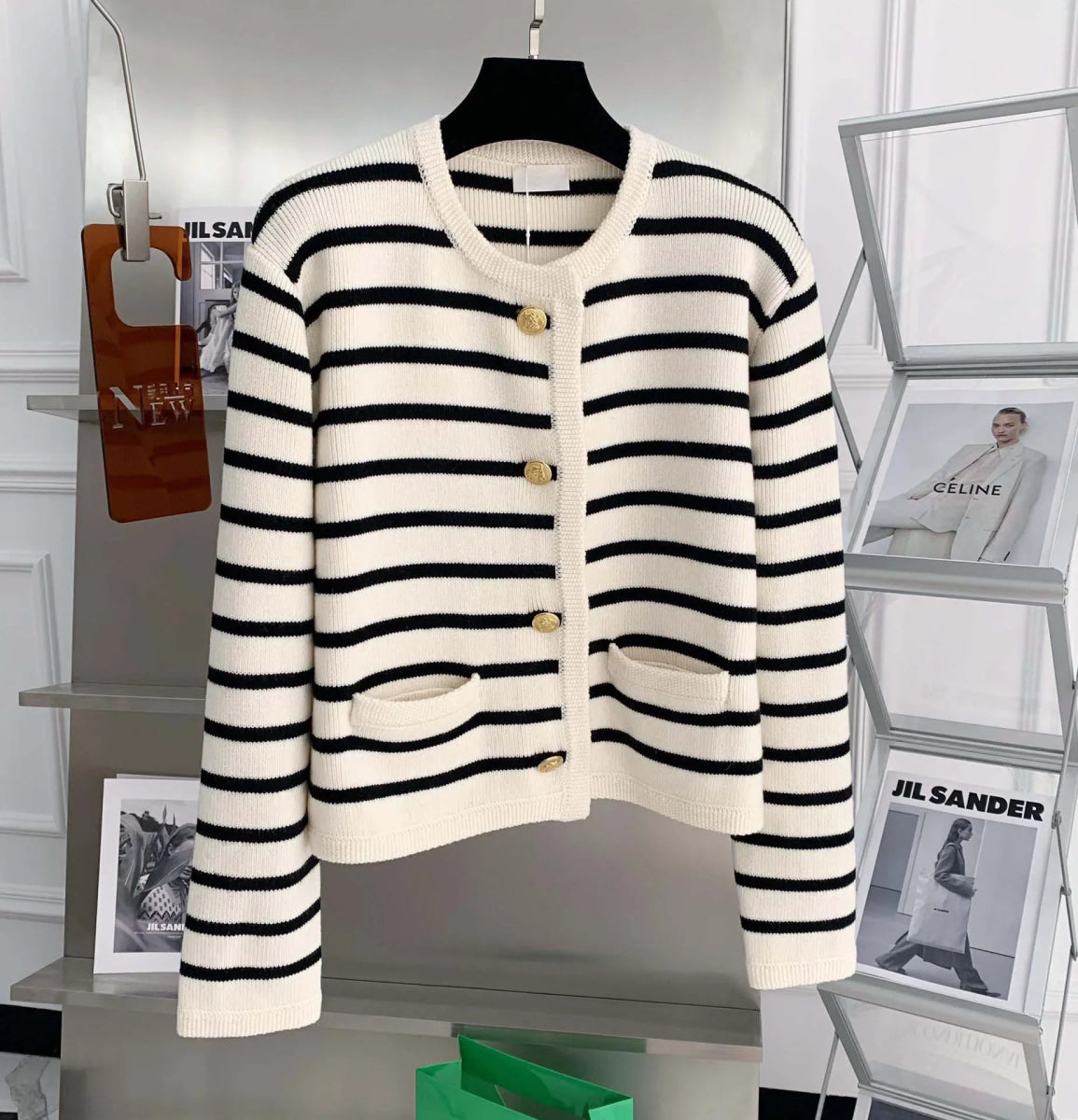 Striped Knit Cardigan - Storemetics